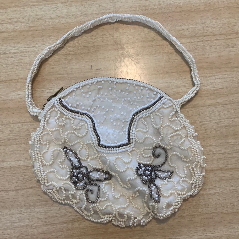 Vintage antique beaded handbag made in Belgium